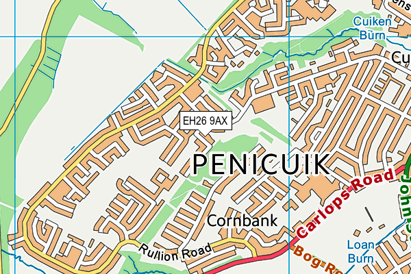 EH26 9AX map - OS VectorMap District (Ordnance Survey) EH26 9AX map - OS VectorMap District (Ordnance Survey)