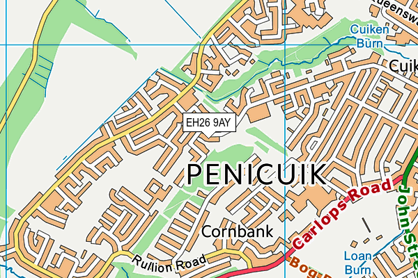 EH26 9AY map - OS VectorMap District (Ordnance Survey) EH26 9AY map - OS VectorMap District (Ordnance Survey)