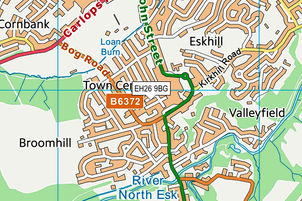 EH26 9BG map - OS VectorMap District (Ordnance Survey) EH26 9BG map - OS VectorMap District (Ordnance Survey)