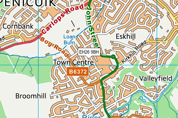 EH26 9BH map - OS VectorMap District (Ordnance Survey) EH26 9BH map - OS VectorMap District (Ordnance Survey)