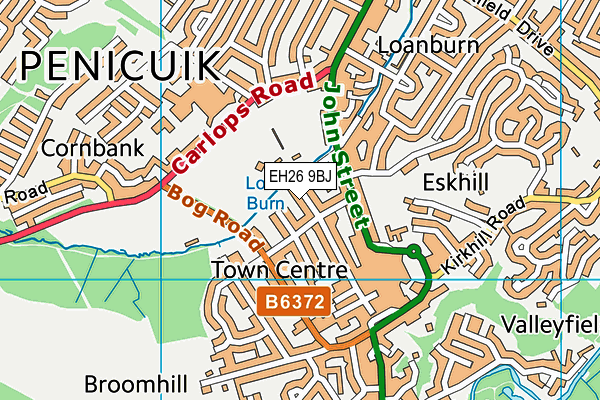 EH26 9BJ map - OS VectorMap District (Ordnance Survey) EH26 9BJ map - OS VectorMap District (Ordnance Survey)