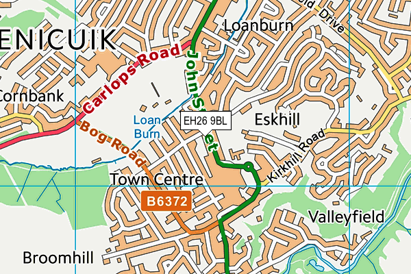 EH26 9BL map - OS VectorMap District (Ordnance Survey) EH26 9BL map - OS VectorMap District (Ordnance Survey)