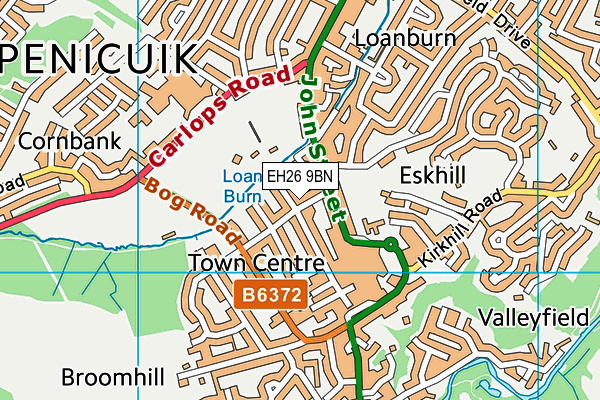 EH26 9BN map - OS VectorMap District (Ordnance Survey) EH26 9BN map - OS VectorMap District (Ordnance Survey)
