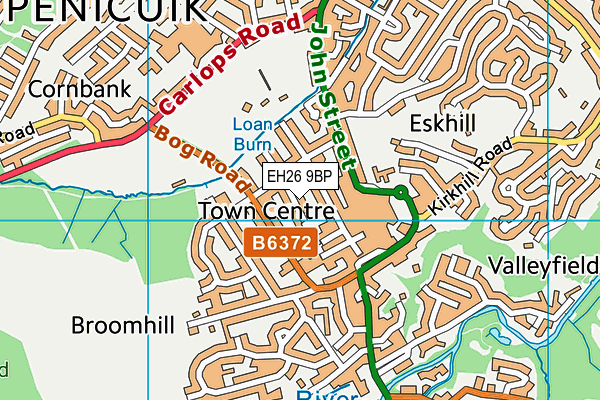 EH26 9BP map - OS VectorMap District (Ordnance Survey) EH26 9BP map - OS VectorMap District (Ordnance Survey)