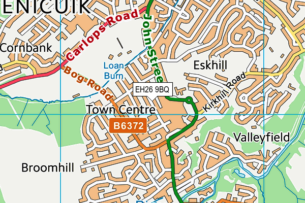 EH26 9BQ map - OS VectorMap District (Ordnance Survey) EH26 9BQ map - OS VectorMap District (Ordnance Survey)