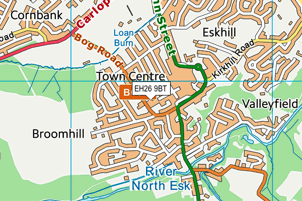 EH26 9BT map - OS VectorMap District (Ordnance Survey) EH26 9BT map - OS VectorMap District (Ordnance Survey)