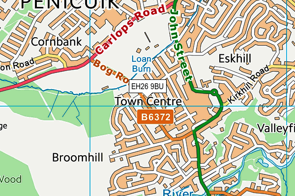 EH26 9BU map - OS VectorMap District (Ordnance Survey) EH26 9BU map - OS VectorMap District (Ordnance Survey)