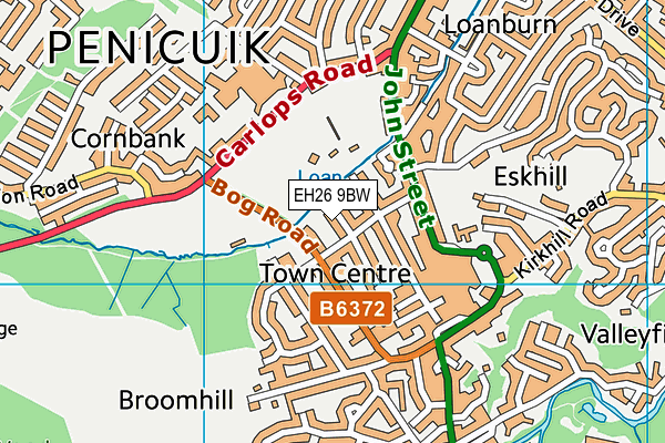 EH26 9BW map - OS VectorMap District (Ordnance Survey) EH26 9BW map - OS VectorMap District (Ordnance Survey)