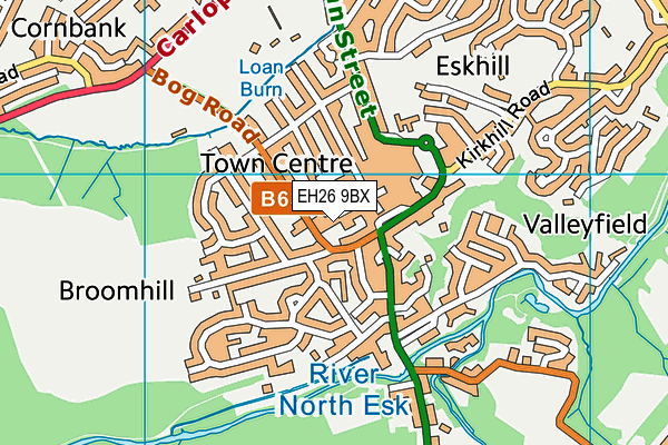 EH26 9BX map - OS VectorMap District (Ordnance Survey) EH26 9BX map - OS VectorMap District (Ordnance Survey)