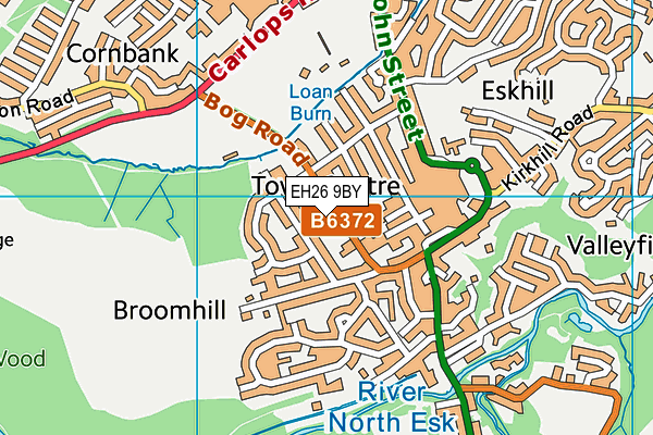 EH26 9BY map - OS VectorMap District (Ordnance Survey) EH26 9BY map - OS VectorMap District (Ordnance Survey)