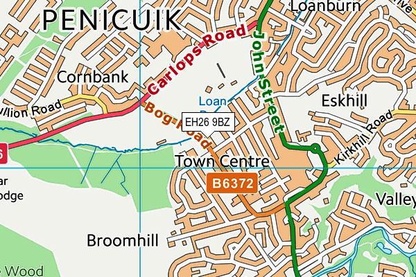 EH26 9BZ map - OS VectorMap District (Ordnance Survey) EH26 9BZ map - OS VectorMap District (Ordnance Survey)