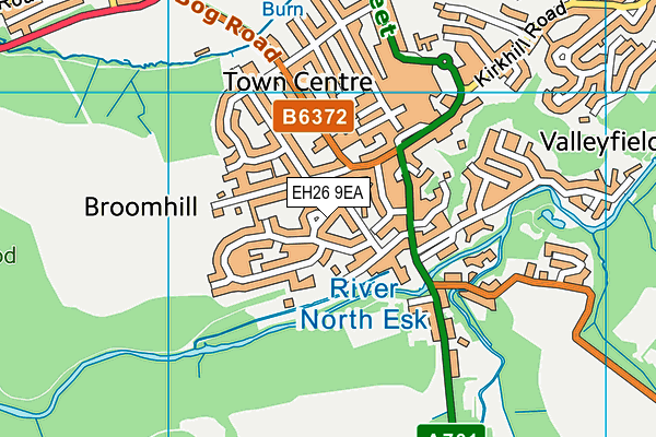 EH26 9EA map - OS VectorMap District (Ordnance Survey) EH26 9EA map - OS VectorMap District (Ordnance Survey)