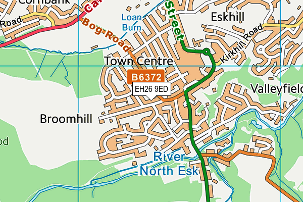 EH26 9ED map - OS VectorMap District (Ordnance Survey) EH26 9ED map - OS VectorMap District (Ordnance Survey)