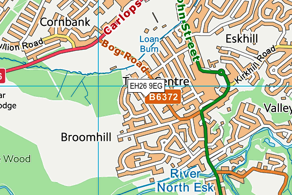 EH26 9EG map - OS VectorMap District (Ordnance Survey) EH26 9EG map - OS VectorMap District (Ordnance Survey)