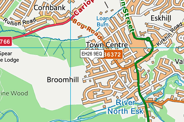 EH26 9EQ map - OS VectorMap District (Ordnance Survey) EH26 9EQ map - OS VectorMap District (Ordnance Survey)