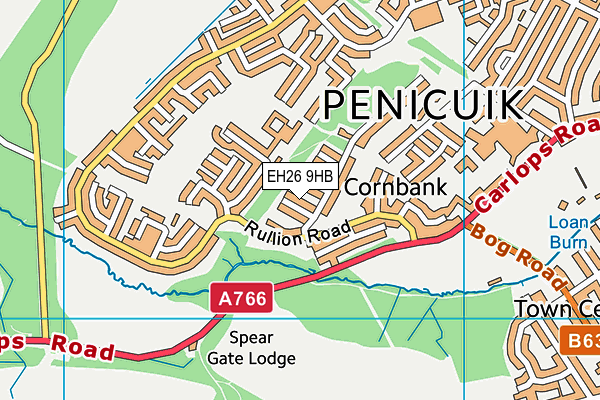EH26 9HB map - OS VectorMap District (Ordnance Survey) EH26 9HB map - OS VectorMap District (Ordnance Survey)