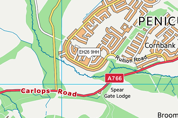 EH26 9HH map - OS VectorMap District (Ordnance Survey) EH26 9HH map - OS VectorMap District (Ordnance Survey)