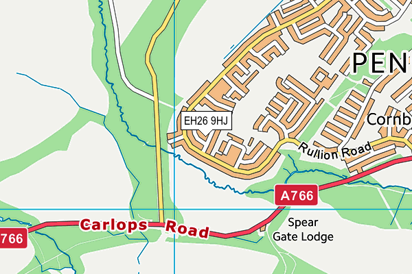 EH26 9HJ map - OS VectorMap District (Ordnance Survey) EH26 9HJ map - OS VectorMap District (Ordnance Survey)