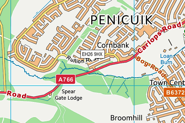 EH26 9HX map - OS VectorMap District (Ordnance Survey) EH26 9HX map - OS VectorMap District (Ordnance Survey)