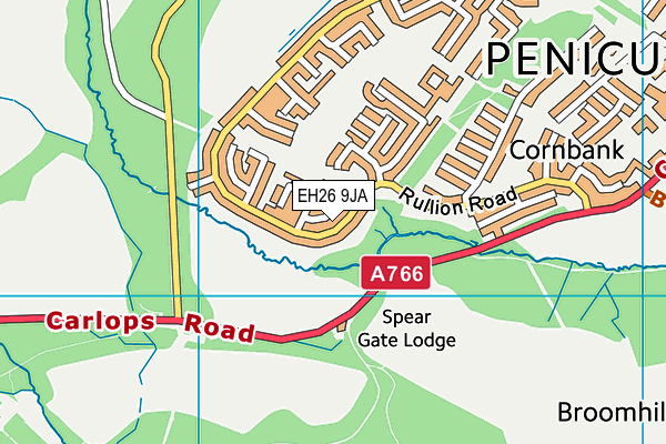 EH26 9JA map - OS VectorMap District (Ordnance Survey) EH26 9JA map - OS VectorMap District (Ordnance Survey)