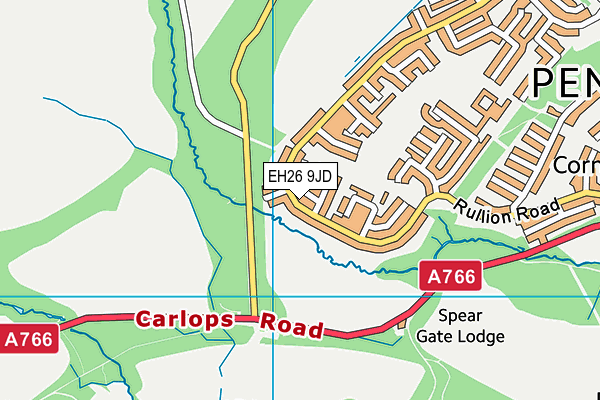 EH26 9JD map - OS VectorMap District (Ordnance Survey) EH26 9JD map - OS VectorMap District (Ordnance Survey)