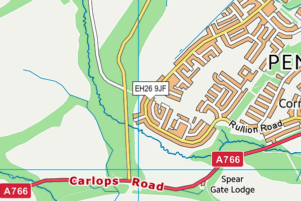 EH26 9JF map - OS VectorMap District (Ordnance Survey) EH26 9JF map - OS VectorMap District (Ordnance Survey)