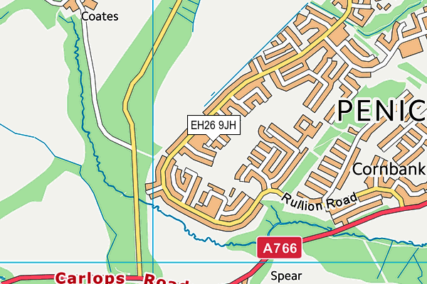 EH26 9JH map - OS VectorMap District (Ordnance Survey) EH26 9JH map - OS VectorMap District (Ordnance Survey)