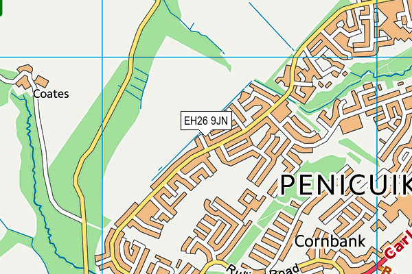 EH26 9JN map - OS VectorMap District (Ordnance Survey) EH26 9JN map - OS VectorMap District (Ordnance Survey)