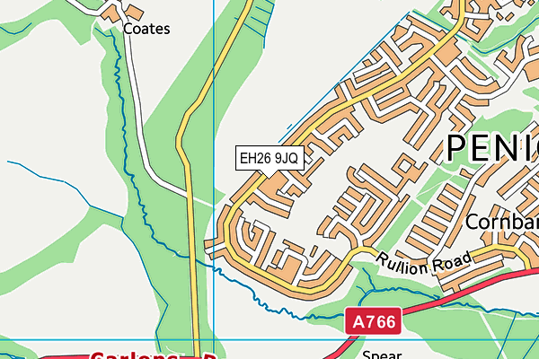 EH26 9JQ map - OS VectorMap District (Ordnance Survey) EH26 9JQ map - OS VectorMap District (Ordnance Survey)