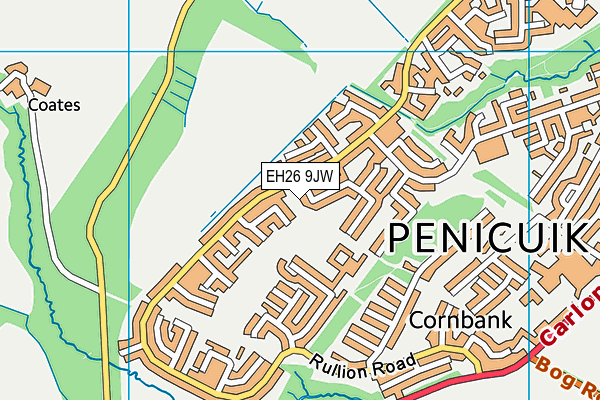 EH26 9JW map - OS VectorMap District (Ordnance Survey) EH26 9JW map - OS VectorMap District (Ordnance Survey)