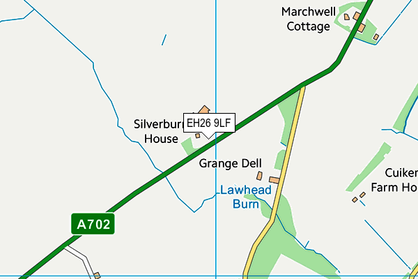 EH26 9LF map - OS VectorMap District (Ordnance Survey) EH26 9LF map - OS VectorMap District (Ordnance Survey)
