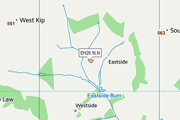 EH26 9LN map - OS VectorMap District (Ordnance Survey) EH26 9LN map - OS VectorMap District (Ordnance Survey)