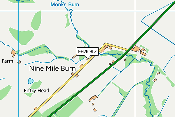 EH26 9LZ map - OS VectorMap District (Ordnance Survey) EH26 9LZ map - OS VectorMap District (Ordnance Survey)