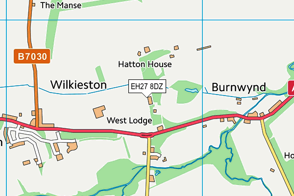EH27 8DZ map - OS VectorMap District (Ordnance Survey) EH27 8DZ map - OS VectorMap District (Ordnance Survey)