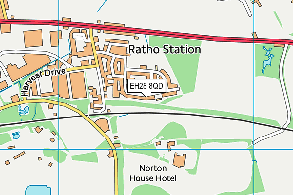 EH28 8QD map - OS VectorMap District (Ordnance Survey) EH28 8QD map - OS VectorMap District (Ordnance Survey)