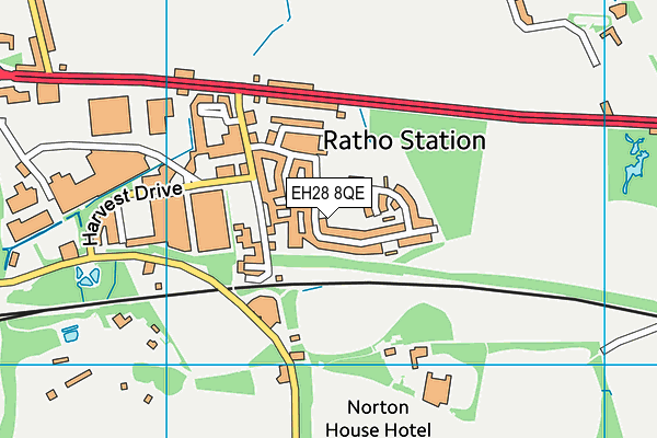 EH28 8QE map - OS VectorMap District (Ordnance Survey) EH28 8QE map - OS VectorMap District (Ordnance Survey)