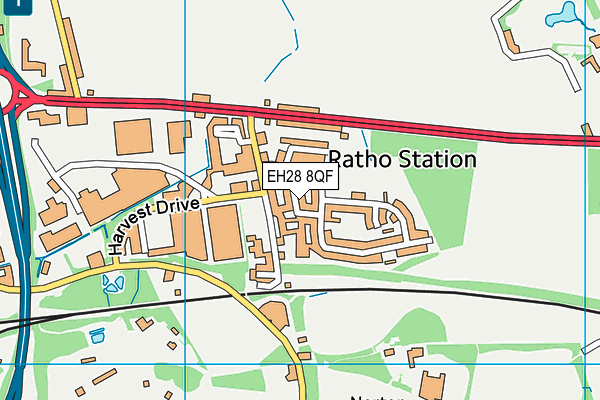 EH28 8QF map - OS VectorMap District (Ordnance Survey) EH28 8QF map - OS VectorMap District (Ordnance Survey)