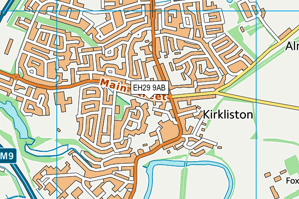 EH29 9AB map - OS VectorMap District (Ordnance Survey) EH29 9AB map - OS VectorMap District (Ordnance Survey)