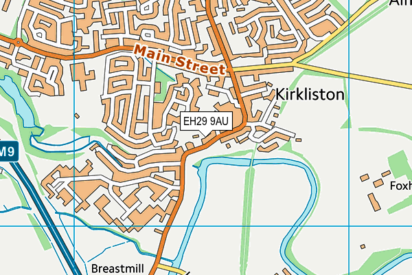 EH29 9AU map - OS VectorMap District (Ordnance Survey) EH29 9AU map - OS VectorMap District (Ordnance Survey)