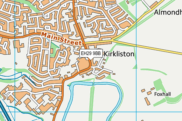 EH29 9BB map - OS VectorMap District (Ordnance Survey) EH29 9BB map - OS VectorMap District (Ordnance Survey)