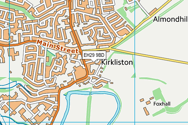 EH29 9BD map - OS VectorMap District (Ordnance Survey) EH29 9BD map - OS VectorMap District (Ordnance Survey)