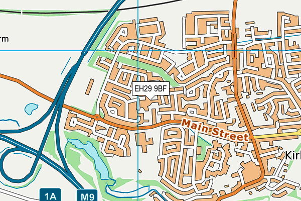 EH29 9BF map - OS VectorMap District (Ordnance Survey) EH29 9BF map - OS VectorMap District (Ordnance Survey)