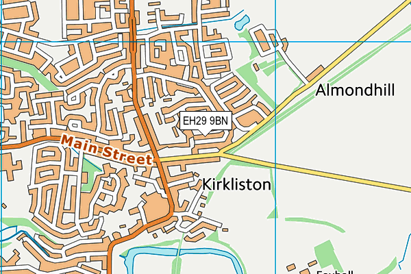 EH29 9BN map - OS VectorMap District (Ordnance Survey) EH29 9BN map - OS VectorMap District (Ordnance Survey)