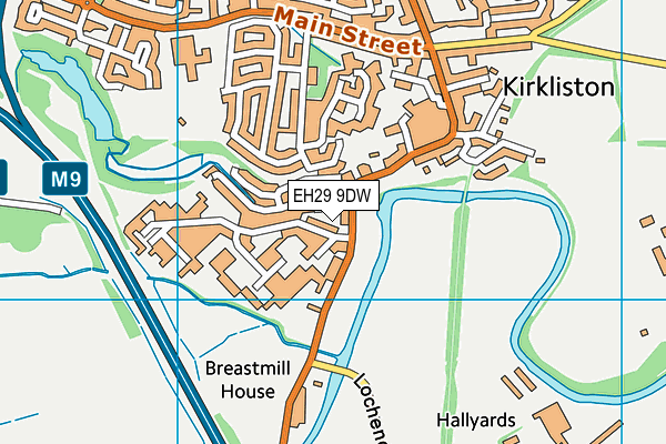 EH29 9DW map - OS VectorMap District (Ordnance Survey) EH29 9DW map - OS VectorMap District (Ordnance Survey)