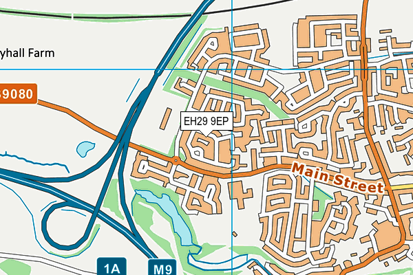 EH29 9EP map - OS VectorMap District (Ordnance Survey) EH29 9EP map - OS VectorMap District (Ordnance Survey)