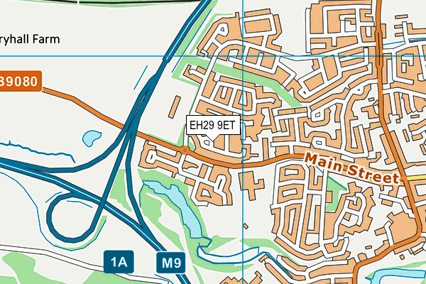 EH29 9ET map - OS VectorMap District (Ordnance Survey) EH29 9ET map - OS VectorMap District (Ordnance Survey)