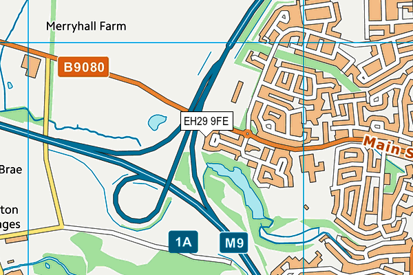 EH29 9FE map - OS VectorMap District (Ordnance Survey) EH29 9FE map - OS VectorMap District (Ordnance Survey)