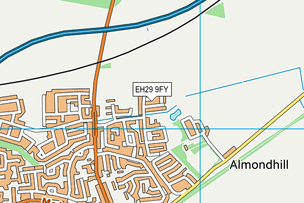 EH29 9FY map - OS VectorMap District (Ordnance Survey) EH29 9FY map - OS VectorMap District (Ordnance Survey)