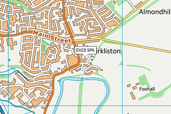 EH29 9PA map - OS VectorMap District (Ordnance Survey) EH29 9PA map - OS VectorMap District (Ordnance Survey)