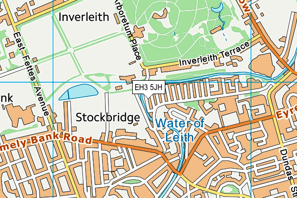 EH3 5JH map - OS VectorMap District (Ordnance Survey)